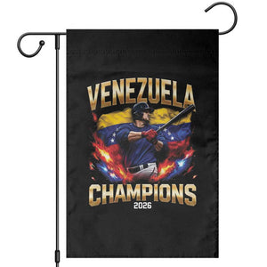 Venezuela Champions 2026 Garden Flag Beisbol Venezuelan Pride Flag Baseball Fans TS02 Black Print Your Wear