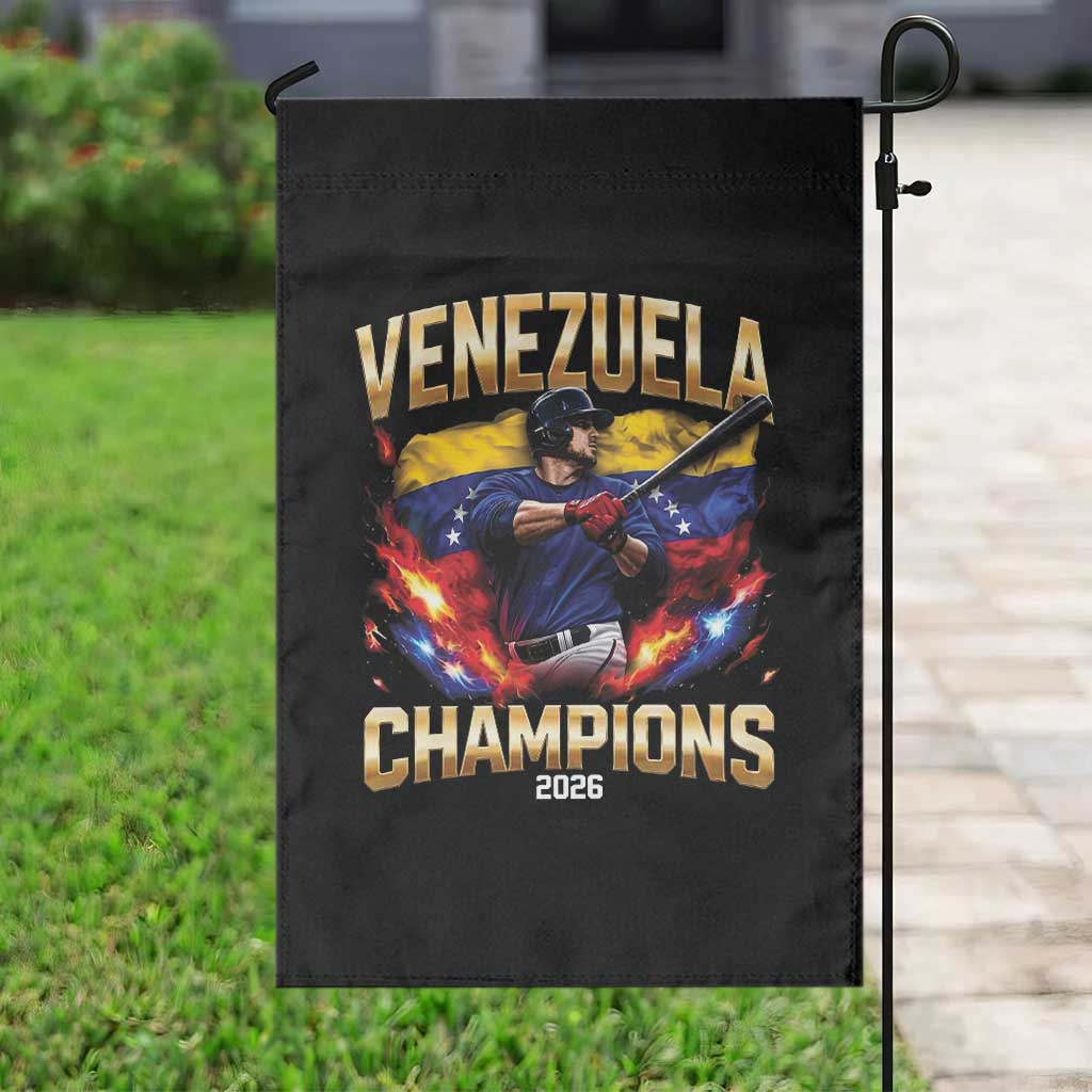 Venezuela Champions 2026 Garden Flag Beisbol Venezuelan Pride Flag Baseball Fans TS02 Print Your Wear