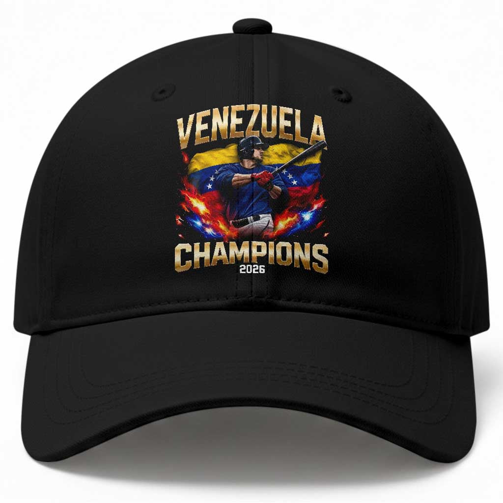 Venezuela Champions 2026 Baseball Cap Beisbol Venezuelan Pride Flag Baseball Fans TS02 Print Your Wear