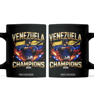 Venezuela Champions 2026 Coffee Mug Beisbol Venezuelan Pride Flag Baseball Fans TS02 Black Print Your Wear