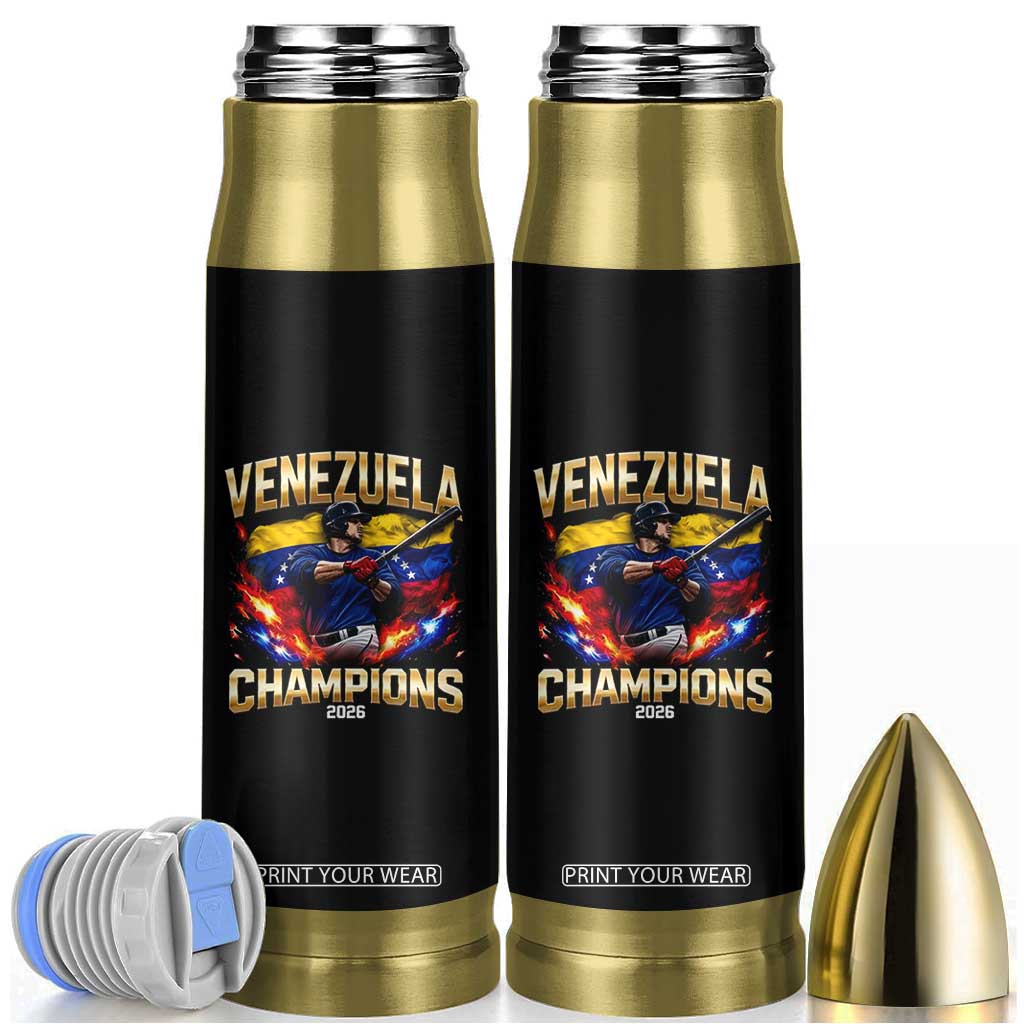 Venezuela Champions 2026 Bullet Tumbler Beisbol Venezuelan Pride Flag Baseball Fans TS02 Black Print Your Wear