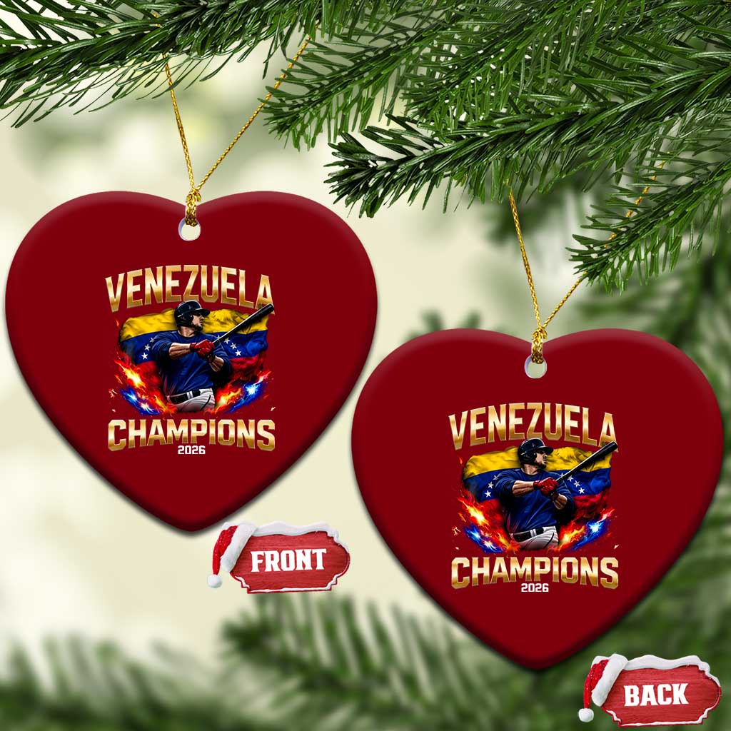 Venezuela Champions 2026 Ceramic Ornament Beisbol Venezuelan Pride Flag Baseball Fans TS02 Print Your Wear