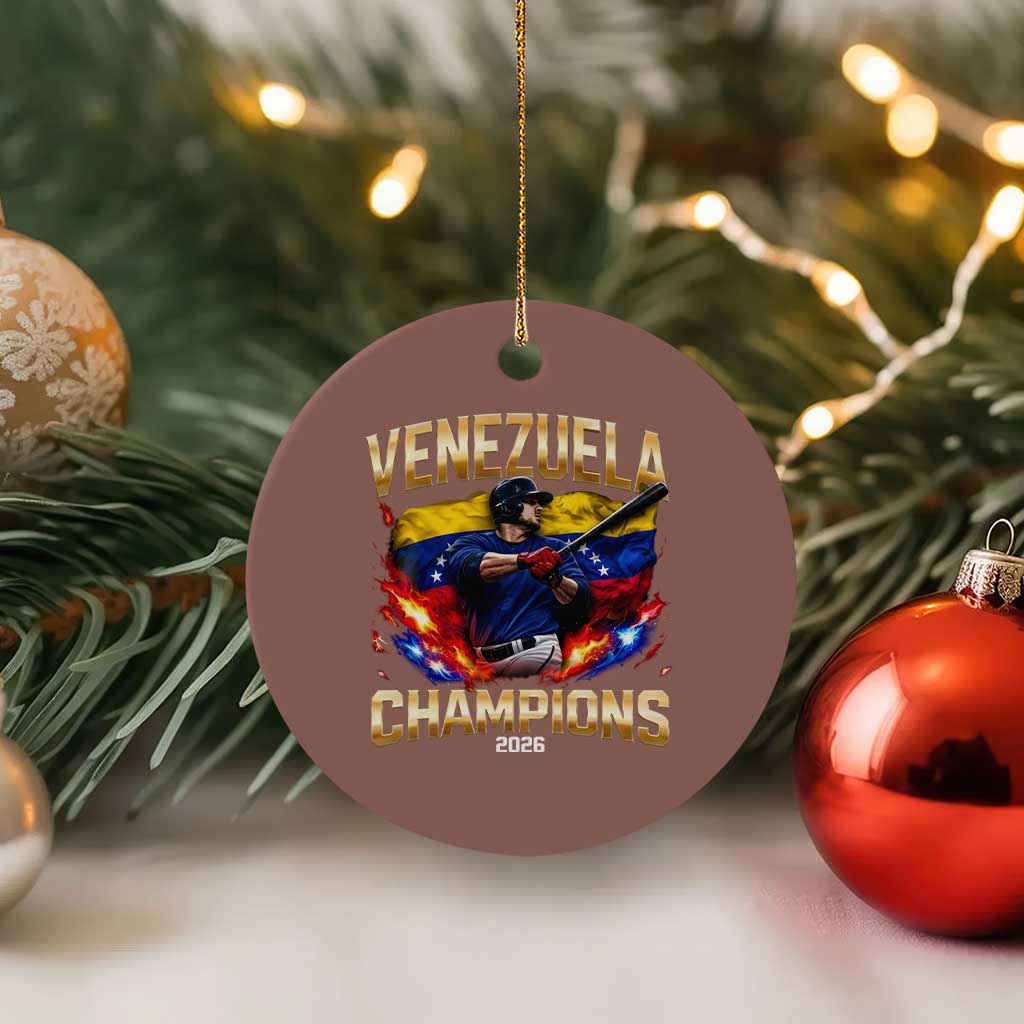 Venezuela Champions 2026 Ceramic Ornament Beisbol Venezuelan Pride Flag Baseball Fans TS02 1pc Mocha Print Your Wear
