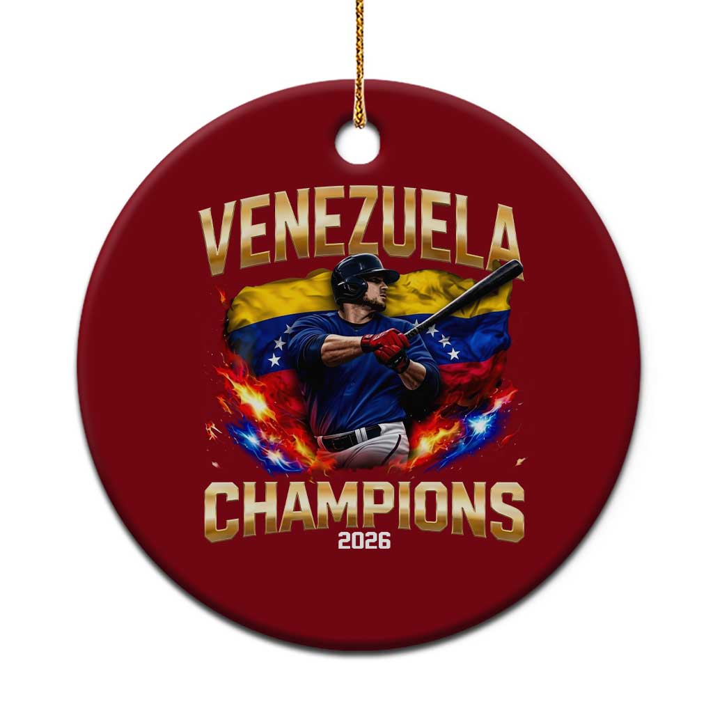 Venezuela Champions 2026 Ceramic Ornament Beisbol Venezuelan Pride Flag Baseball Fans TS02 1pc Red Print Your Wear