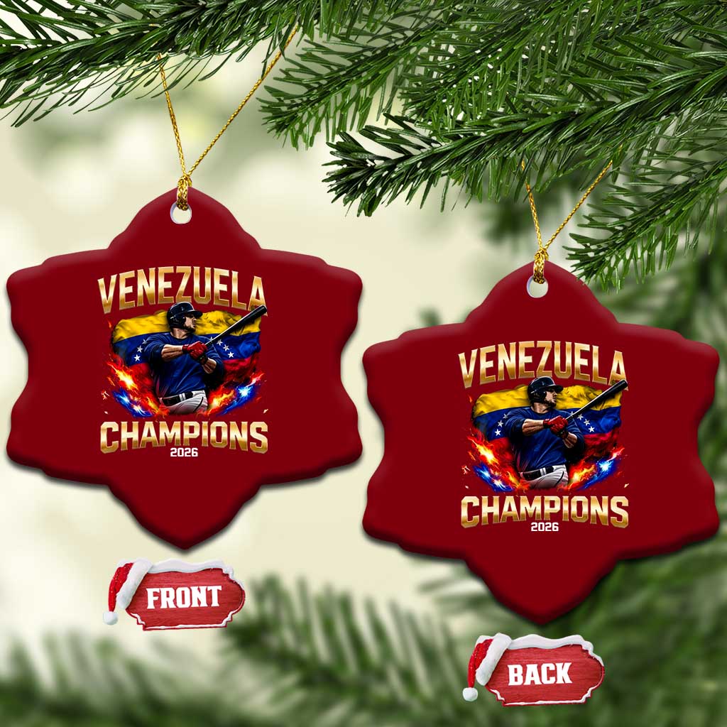 Venezuela Champions 2026 Ceramic Ornament Beisbol Venezuelan Pride Flag Baseball Fans TS02 Print Your Wear