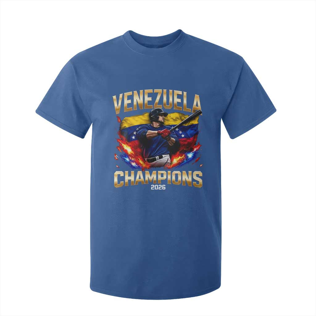Venezuela Champions 2026 T Shirt For Kid Beisbol Venezuelan Pride Flag Baseball Fans TS02 Royal Blue Print Your Wear