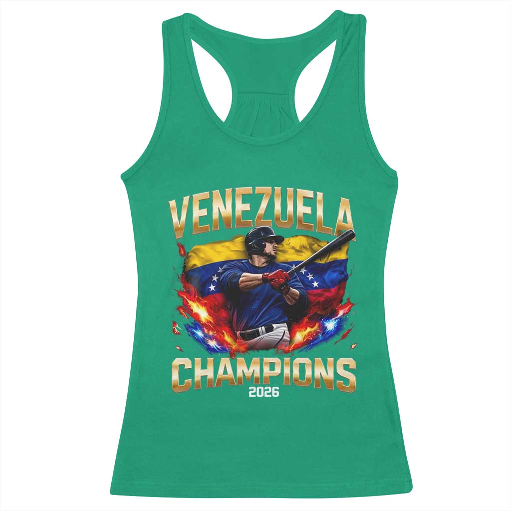 Venezuela Champions 2026 Racerback Tank Top Beisbol Venezuelan Pride Flag Baseball Fans TS02 Irish Green Print Your Wear