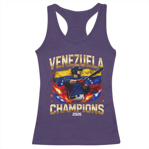 Venezuela Champions 2026 Racerback Tank Top Beisbol Venezuelan Pride Flag Baseball Fans TS02 Purple Print Your Wear