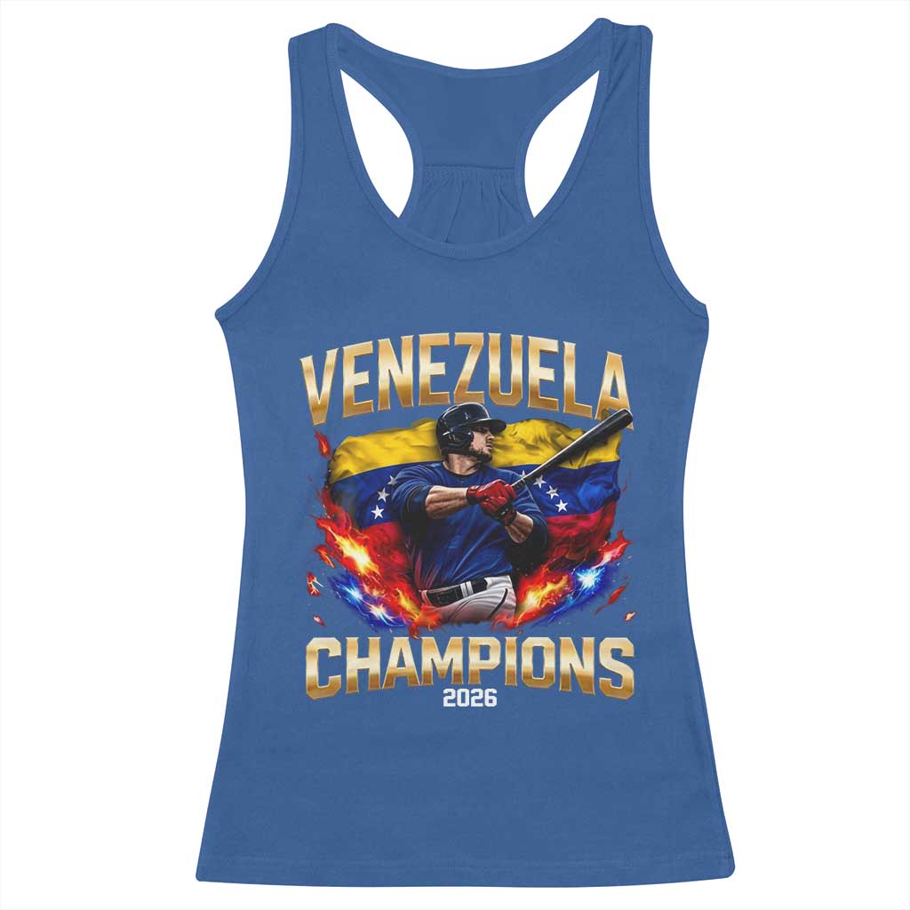 Venezuela Champions 2026 Racerback Tank Top Beisbol Venezuelan Pride Flag Baseball Fans TS02 Royal Blue Print Your Wear