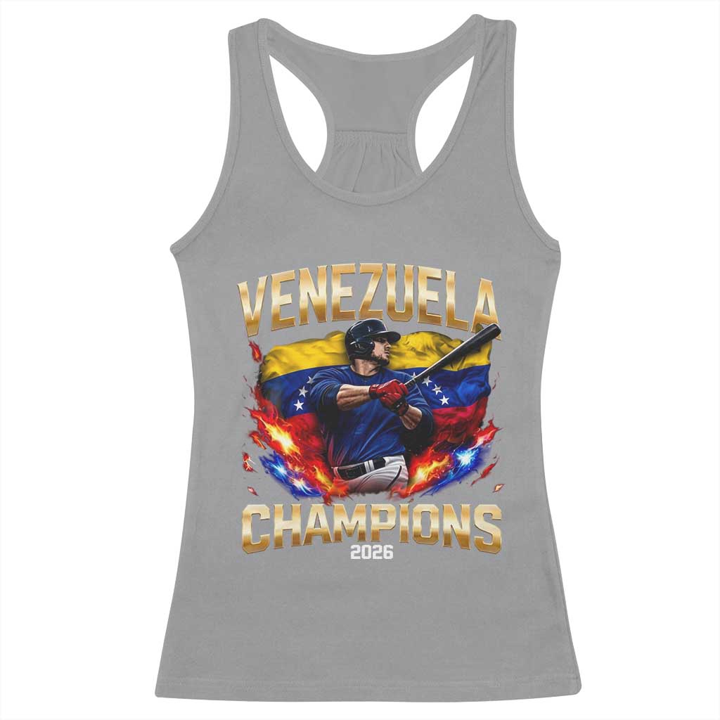 Venezuela Champions 2026 Racerback Tank Top Beisbol Venezuelan Pride Flag Baseball Fans TS02 Sport Gray Print Your Wear