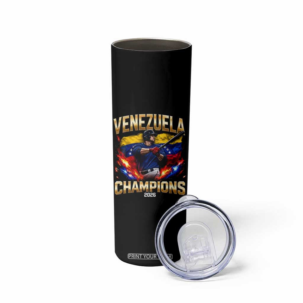Venezuela Champions 2026 Skinny Tumbler Beisbol Venezuelan Pride Flag Baseball Fans TS02 Print Your Wear
