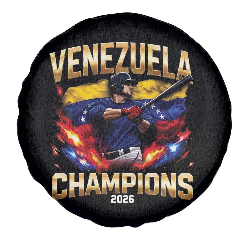 Venezuela Champions 2026 Spare Tire Cover Beisbol Venezuelan Pride Flag Baseball Fans TS02 Print Your Wear