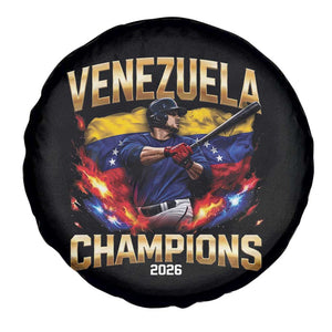 Venezuela Champions 2026 Spare Tire Cover Beisbol Venezuelan Pride Flag Baseball Fans TS02 Print Your Wear