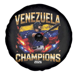 Venezuela Champions 2026 Spare Tire Cover Beisbol Venezuelan Pride Flag Baseball Fans TS02 Print Your Wear