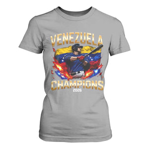Venezuela Champions 2026 T Shirt For Women Beisbol Venezuelan Pride Flag Baseball Fans TS02 Sport Gray Print Your Wear