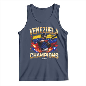 Venezuela Champions 2026 Tank Top Beisbol Venezuelan Pride Flag Baseball Fans TS02 Navy Print Your Wear
