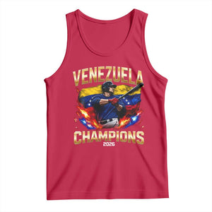 Venezuela Champions 2026 Tank Top Beisbol Venezuelan Pride Flag Baseball Fans TS02 Red Print Your Wear