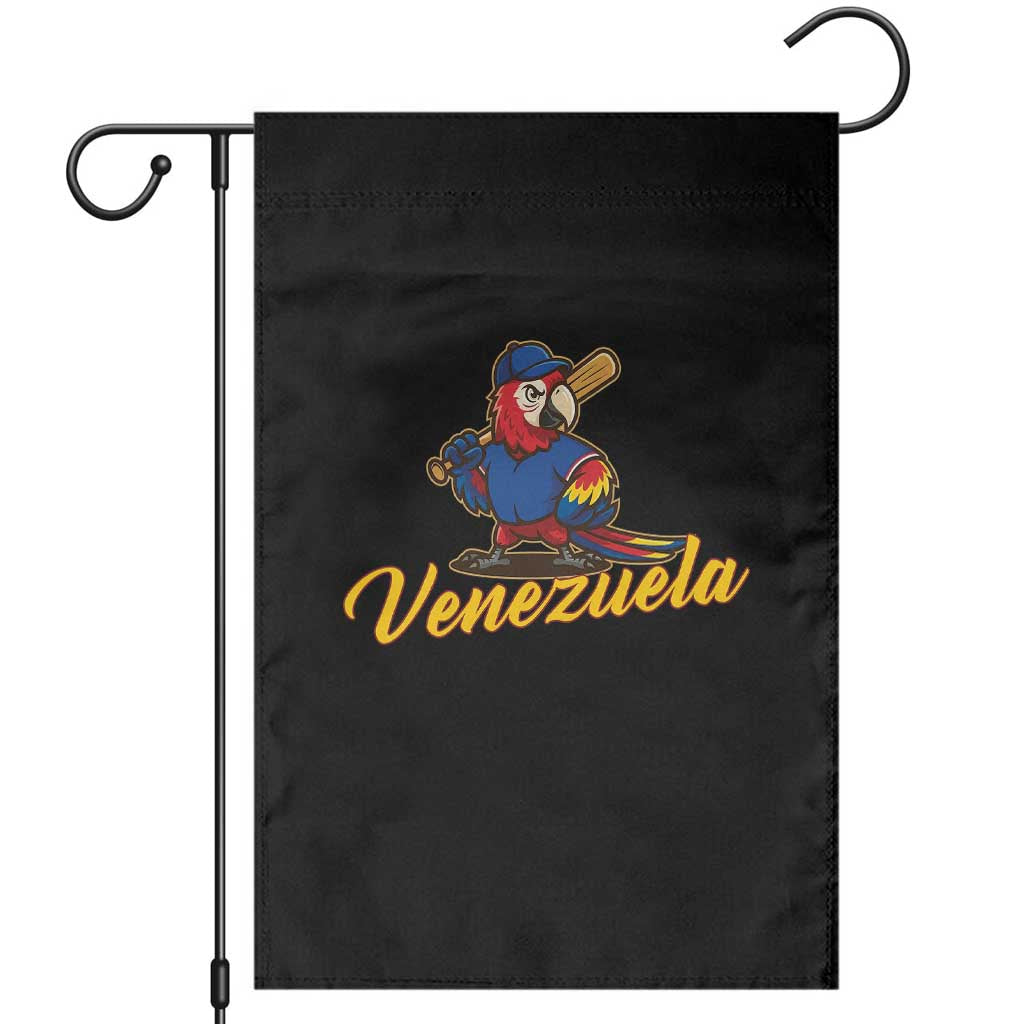 Venezuela Guacamaya Macaw Baseball Garden Flag Venezuelan Pride Latino Beisbol Fans TS02 Black Print Your Wear