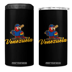 Venezuela Guacamaya Macaw Baseball 4 in 1 Can Cooler Tumbler Venezuelan Pride Latino Beisbol Fans TS02 One Size: 16 oz Black Print Your Wear