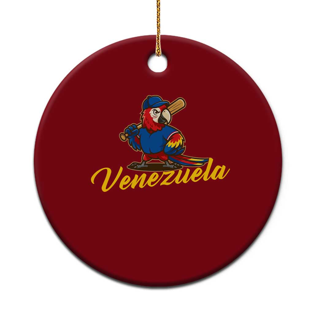 Venezuela Guacamaya Macaw Baseball Ceramic Ornament Venezuelan Pride Latino Beisbol Fans TS02 1pc Red Print Your Wear
