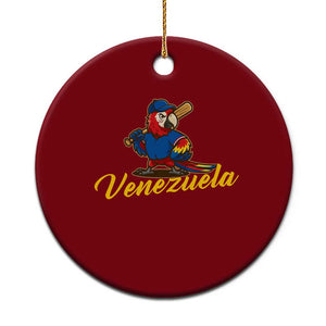 Venezuela Guacamaya Macaw Baseball Ceramic Ornament Venezuelan Pride Latino Beisbol Fans TS02 1pc Red Print Your Wear