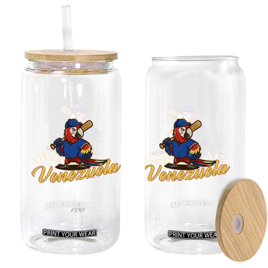 Venezuela Guacamaya Macaw Baseball Glass Can Venezuelan Pride Latino Beisbol Fans TS02 Print Your Wear