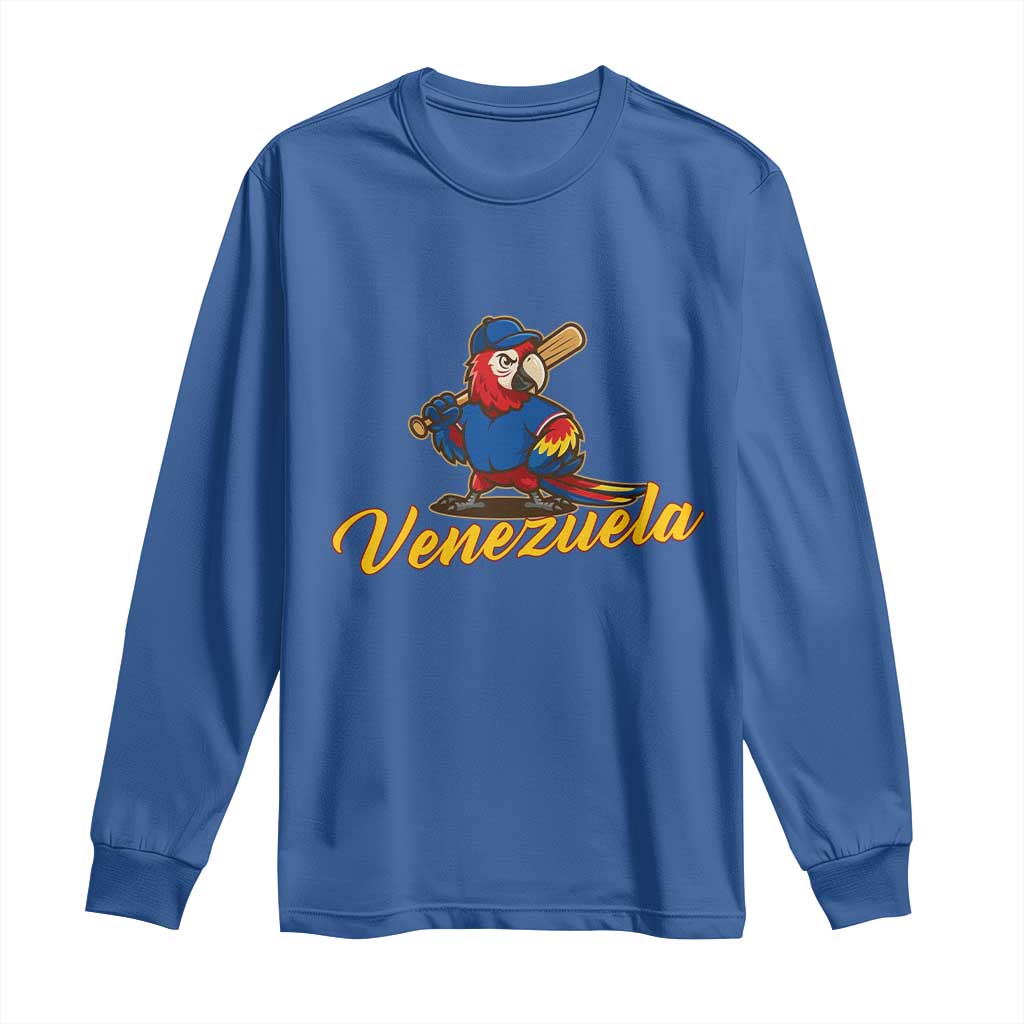 Venezuela Guacamaya Macaw Baseball Long Sleeve Shirt Venezuelan Pride Latino Beisbol Fans TS02 Royal Blue Print Your Wear