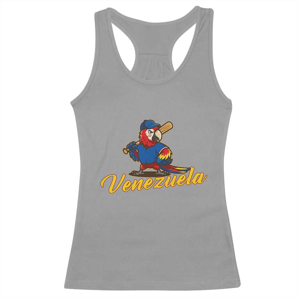 Venezuela Guacamaya Macaw Baseball Racerback Tank Top Venezuelan Pride Latino Beisbol Fans TS02 Sport Gray Print Your Wear
