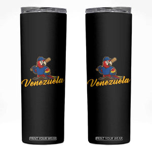 Venezuela Guacamaya Macaw Baseball Skinny Tumbler Venezuelan Pride Latino Beisbol Fans TS02 Black Print Your Wear