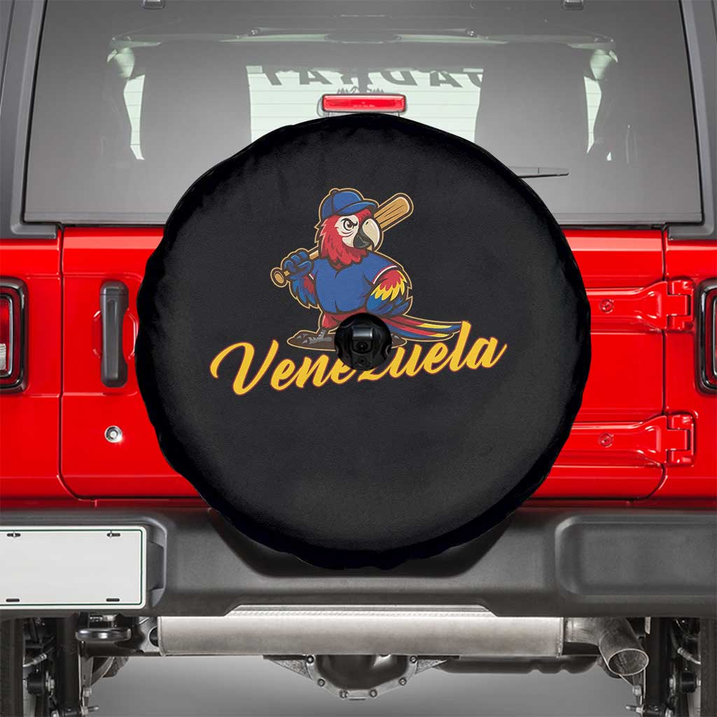 Venezuela Guacamaya Macaw Baseball Spare Tire Cover Venezuelan Pride Latino Beisbol Fans TS02 Black Print Your Wear