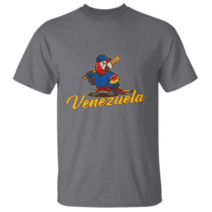 Venezuela Guacamaya Macaw Baseball T Shirt Venezuelan Pride Latino Beisbol Fans TS02 Charcoal Print Your Wear