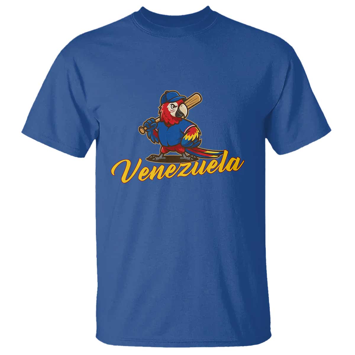 Venezuela Guacamaya Macaw Baseball T Shirt Venezuelan Pride Latino Beisbol Fans TS02 Royal Blue Print Your Wear
