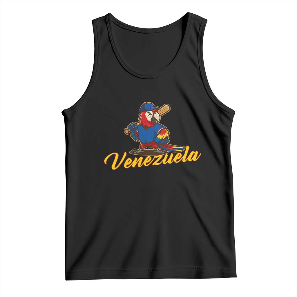 Venezuela Guacamaya Macaw Baseball Tank Top Venezuelan Pride Latino Beisbol Fans TS02 Black Print Your Wear