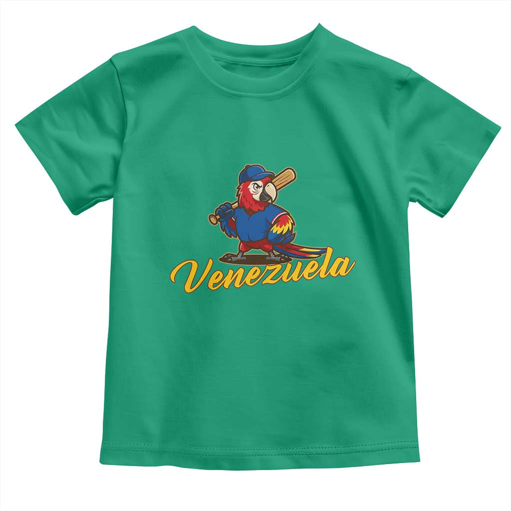Venezuela Guacamaya Macaw Baseball Toddler T Shirt Venezuelan Pride Latino Beisbol Fans TS02 Irish Green Print Your Wear