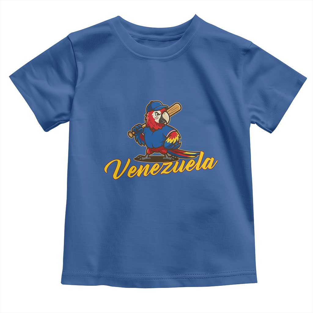 Venezuela Guacamaya Macaw Baseball Toddler T Shirt Venezuelan Pride Latino Beisbol Fans TS02 Royal Blue Print Your Wear