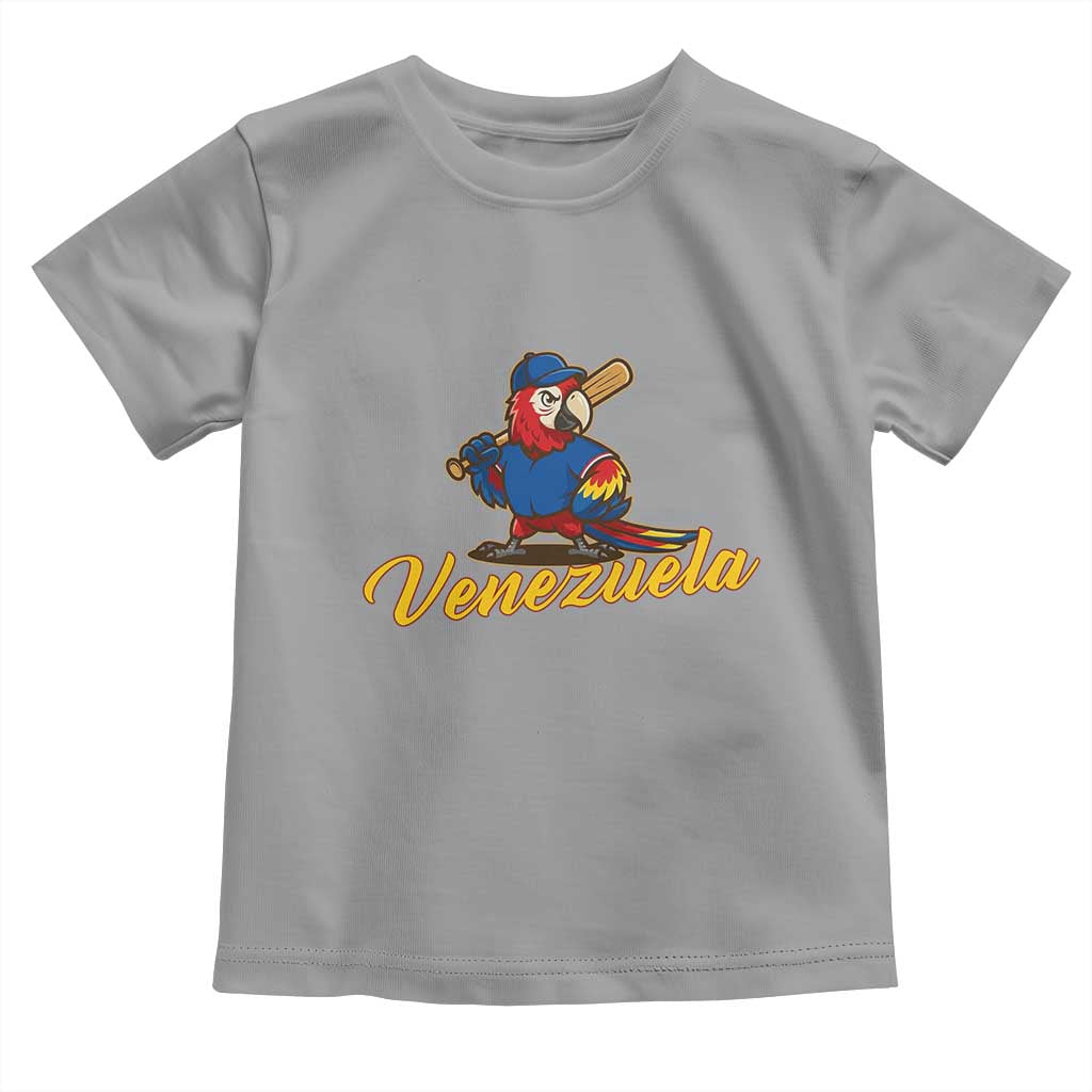 Venezuela Guacamaya Macaw Baseball Toddler T Shirt Venezuelan Pride Latino Beisbol Fans TS02 Sport Gray Print Your Wear