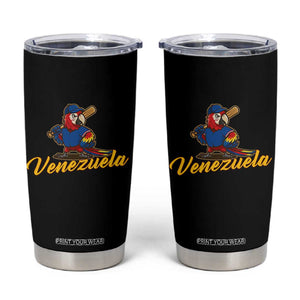 Venezuela Guacamaya Macaw Baseball Tumbler Cup Venezuelan Pride Latino Beisbol Fans TS02 Black Print Your Wear