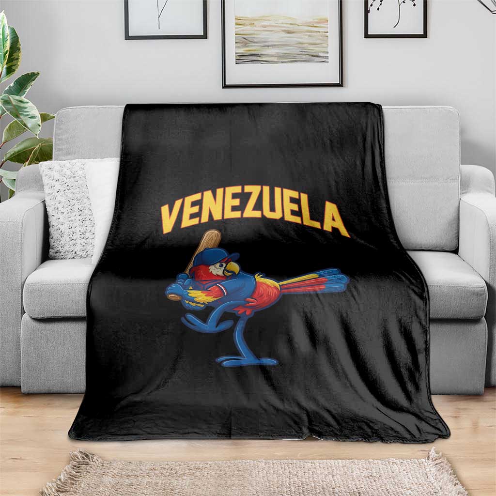 Venezuela Baseball Macaw Batter Throw Blanket Ara Macao Guacamaya Venezuelan Pride TS02 Print Your Wear
