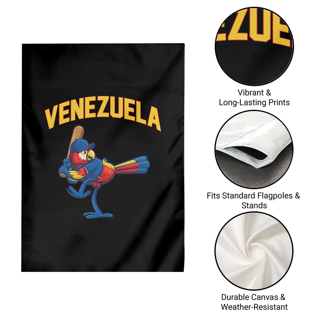 Venezuela Baseball Macaw Batter Garden Flag Ara Macao Guacamaya Venezuelan Pride TS02 Print Your Wear