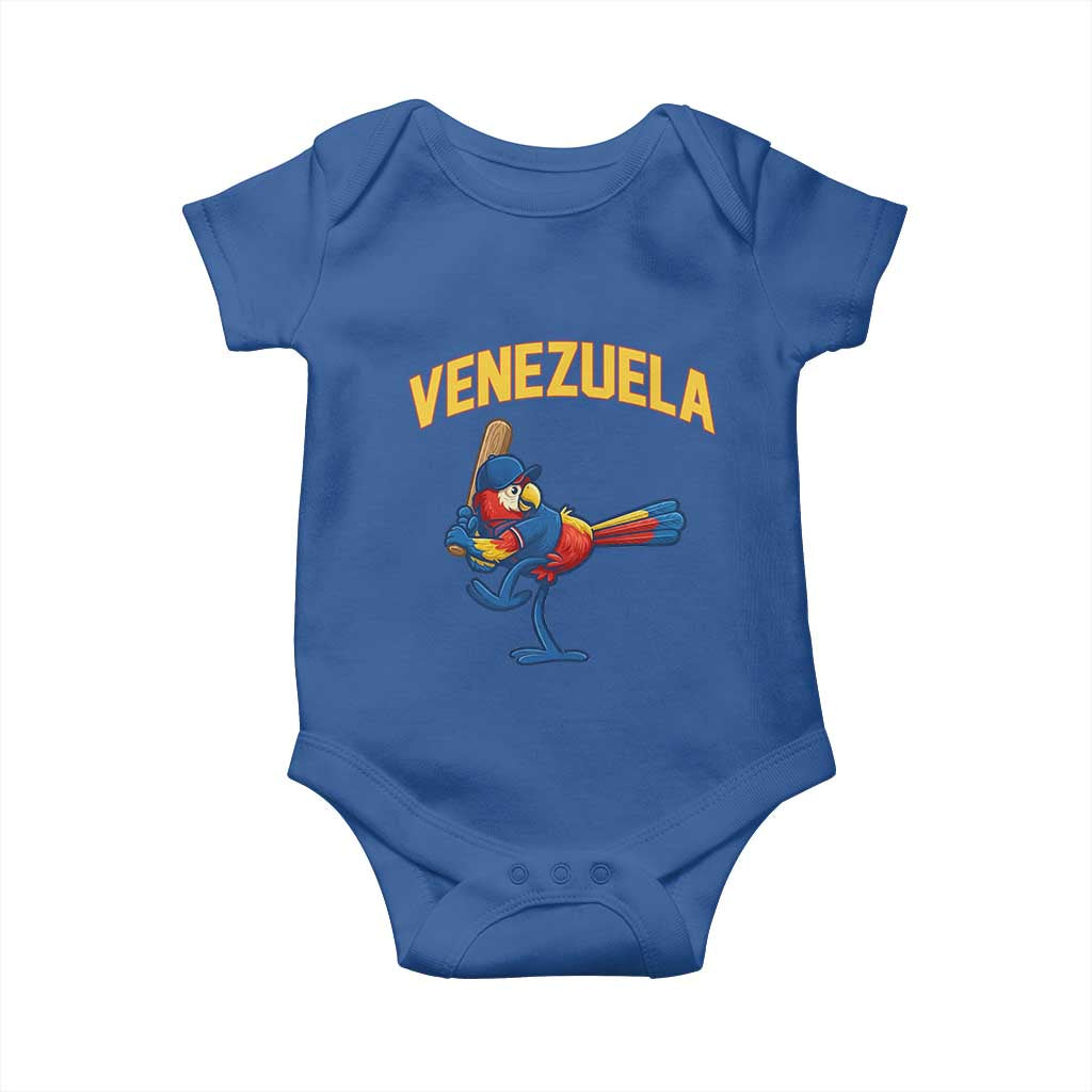 Venezuela Baseball Macaw Batter Baby Onesie Ara Macao Guacamaya Venezuelan Pride TS02 Royal Blue Print Your Wear