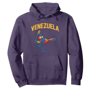 Venezuela Baseball Macaw Batter Hoodie Ara Macao Guacamaya Venezuelan Pride TS02 Purple Print Your Wear