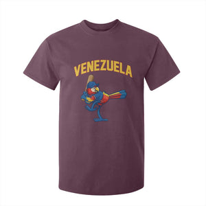 Venezuela Baseball Macaw Batter T Shirt For Kid Ara Macao Guacamaya Venezuelan Pride TS02 Maroon Print Your Wear