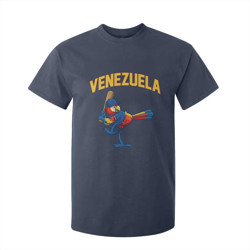 Venezuela Baseball Macaw Batter T Shirt For Kid Ara Macao Guacamaya Venezuelan Pride TS02 Navy Print Your Wear