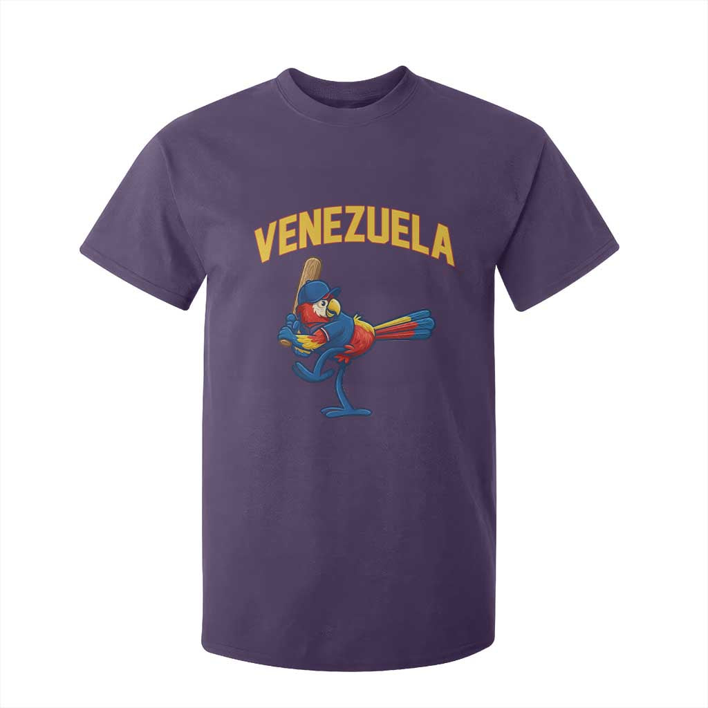 Venezuela Baseball Macaw Batter T Shirt For Kid Ara Macao Guacamaya Venezuelan Pride TS02 Purple Print Your Wear