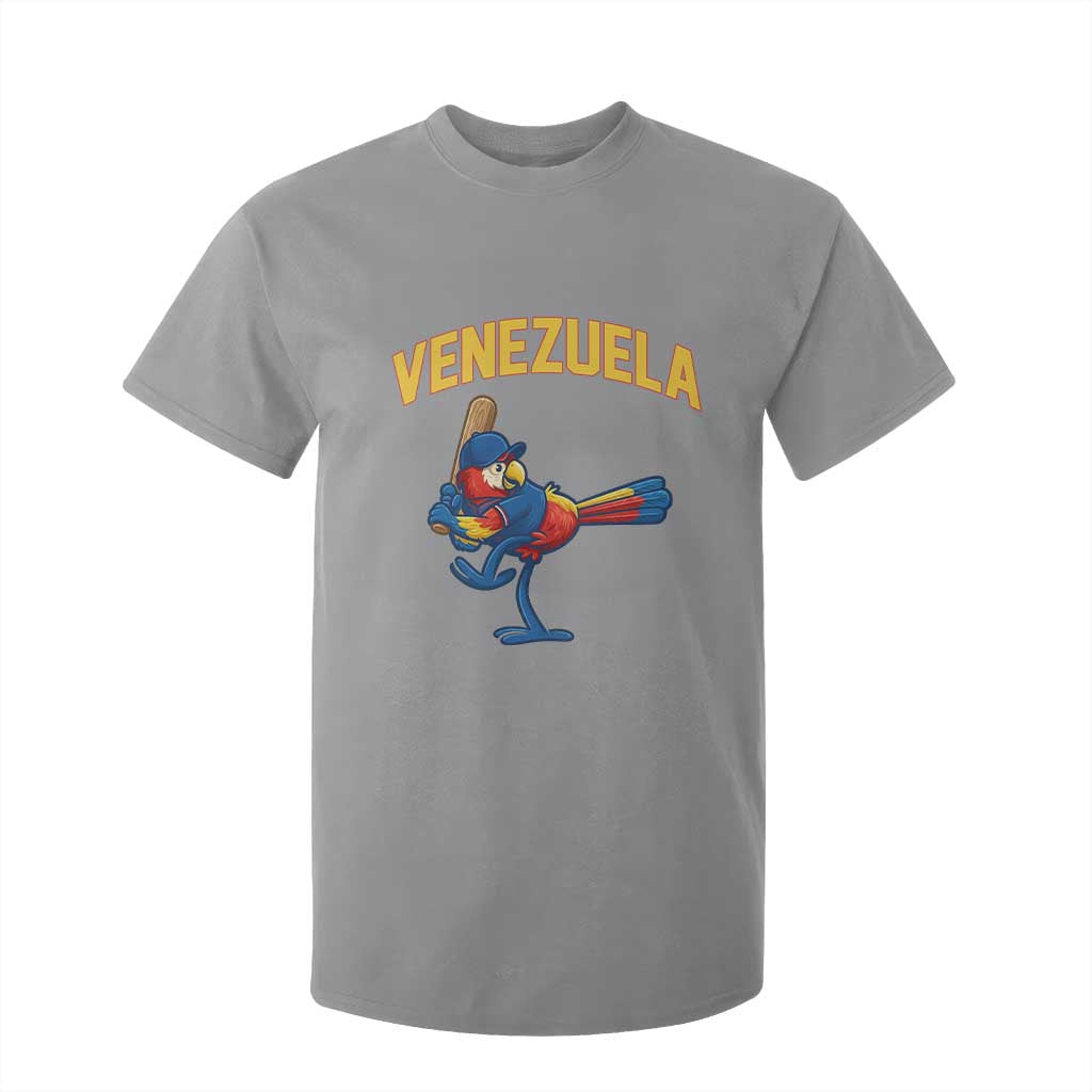 Venezuela Baseball Macaw Batter T Shirt For Kid Ara Macao Guacamaya Venezuelan Pride TS02 Sport Gray Print Your Wear