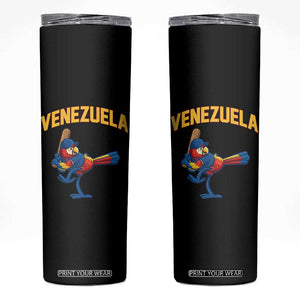 Venezuela Baseball Macaw Batter Skinny Tumbler Ara Macao Guacamaya Venezuelan Pride TS02 Black Print Your Wear