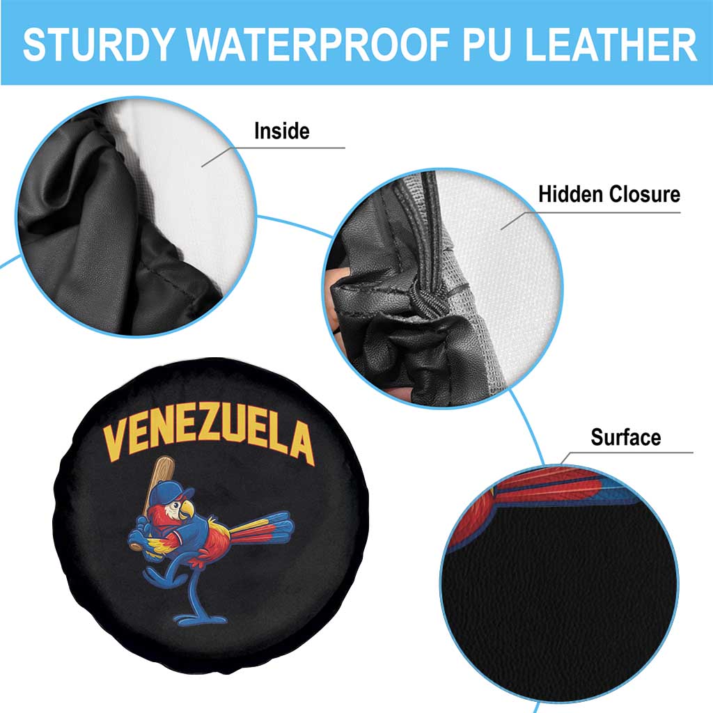 Venezuela Baseball Macaw Batter Spare Tire Cover Ara Macao Guacamaya Venezuelan Pride TS02 Print Your Wear
