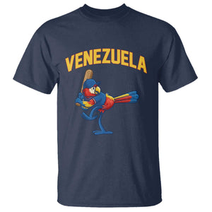 Venezuela Baseball Macaw Batter T Shirt Ara Macao Guacamaya Venezuelan Pride TS02 Navy Print Your Wear