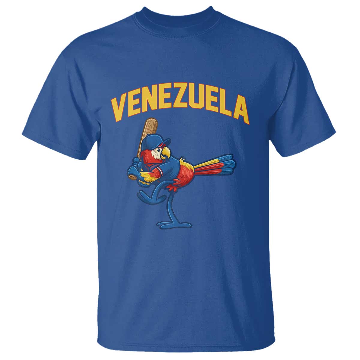 Venezuela Baseball Macaw Batter T Shirt Ara Macao Guacamaya Venezuelan Pride TS02 Royal Blue Print Your Wear