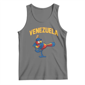 Venezuela Baseball Macaw Batter Tank Top Ara Macao Guacamaya Venezuelan Pride TS02 Black Heather Print Your Wear